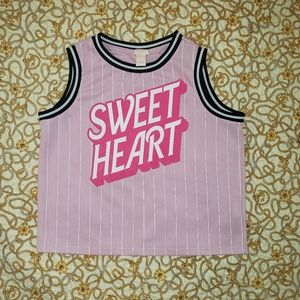 Forever21 Girls Striped Sweet Heart Graphic Jersey